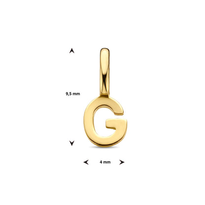 Gouden hanger letter – 14 karaat – extra foto