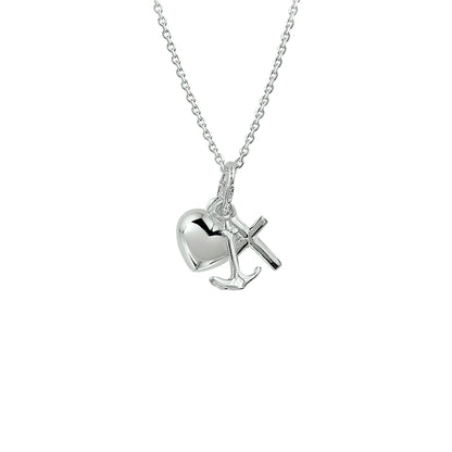 Zilveren ketting geloof, hoop en liefde 1,1 mm