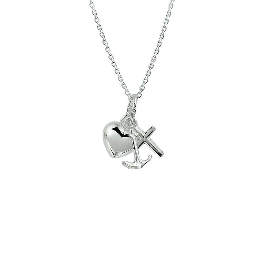 Zilveren ketting geloof, hoop en liefde 1,1 mm