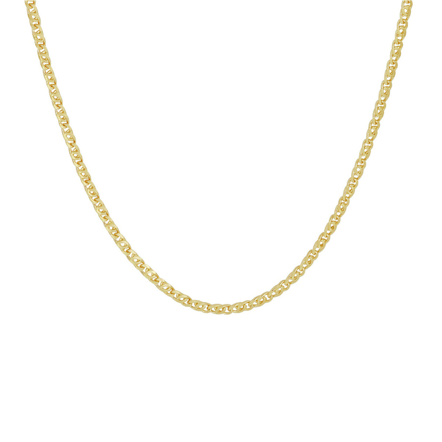 Gouden valkenoog ketting 45 cm – 14 karaat