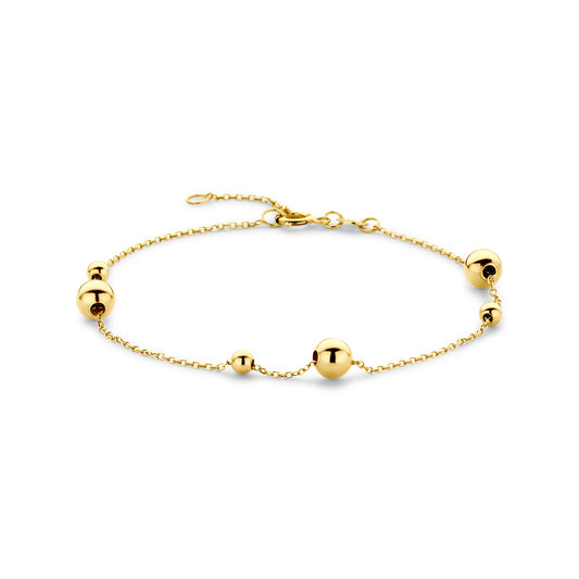 Armband bolletjes 14k geelgoud