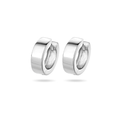 Zilveren klapoorringen vlak 4 mm – detailfoto