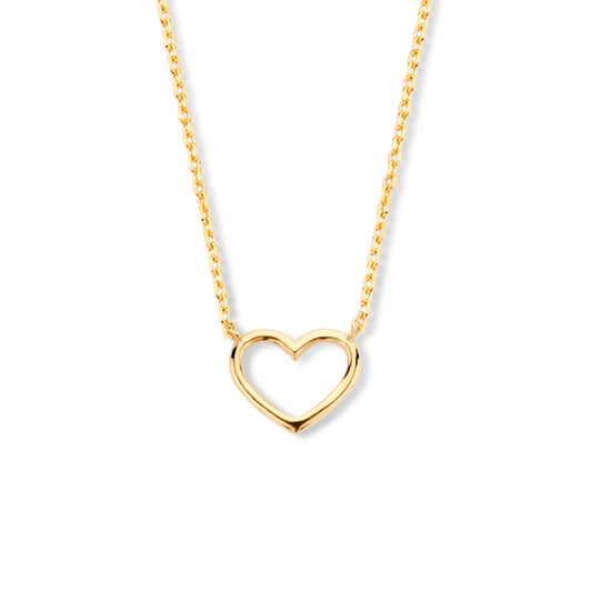 Ketting hart 40 - 42 - 44 cm 14k geelgoud