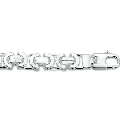 Zilveren koningsketting plat 8,5 mm