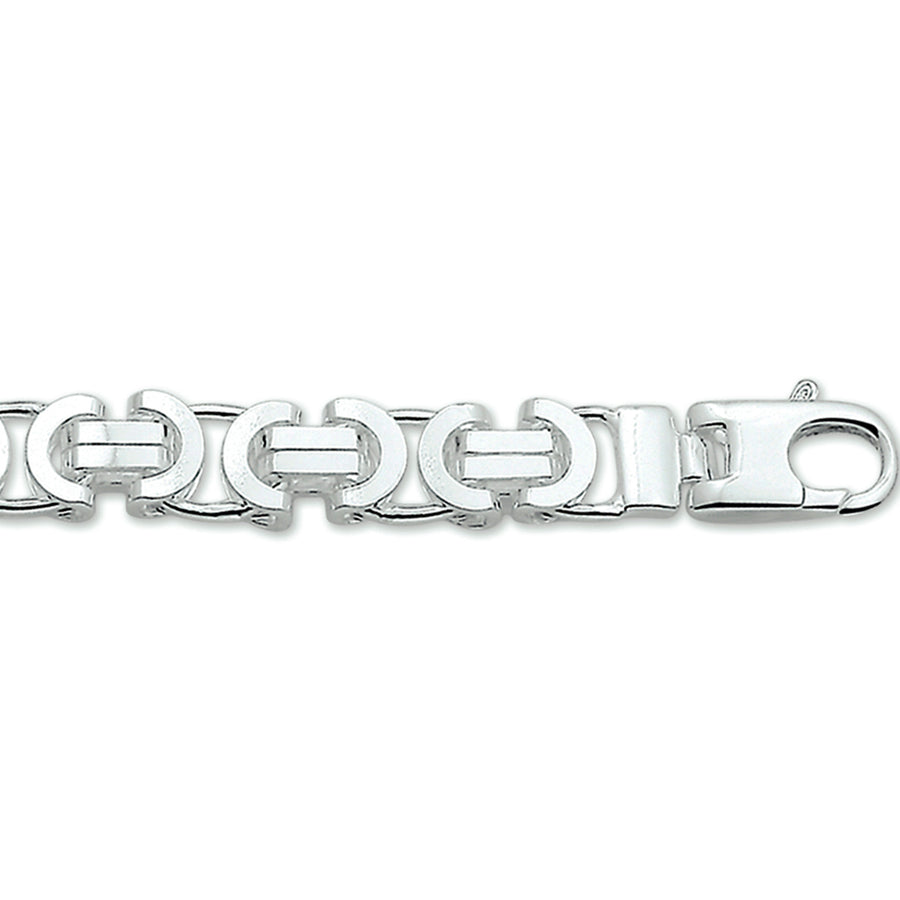 Zilveren koningsketting plat 8,5 mm
