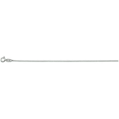 Zilveren geslepen gourmette ketting 1,0 mm – detailfoto