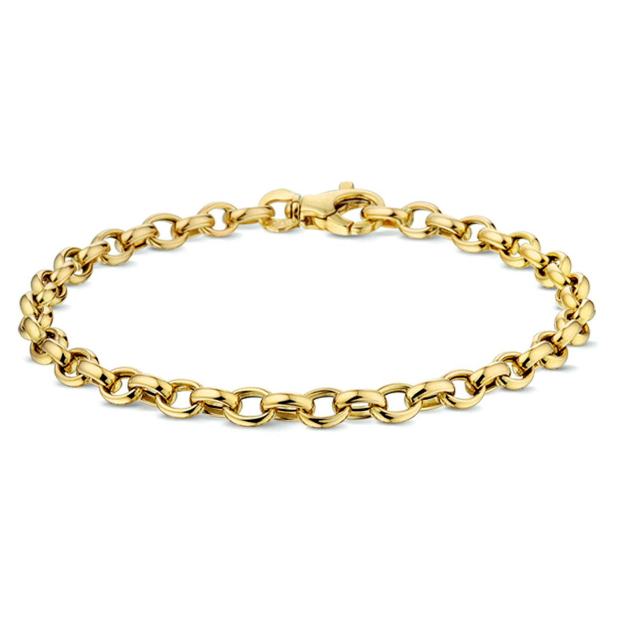 Armband jasseron 4,3 mm 14k geelgoud