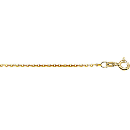 Gouden platte ankerketting 1,2 mm – 14 karaat