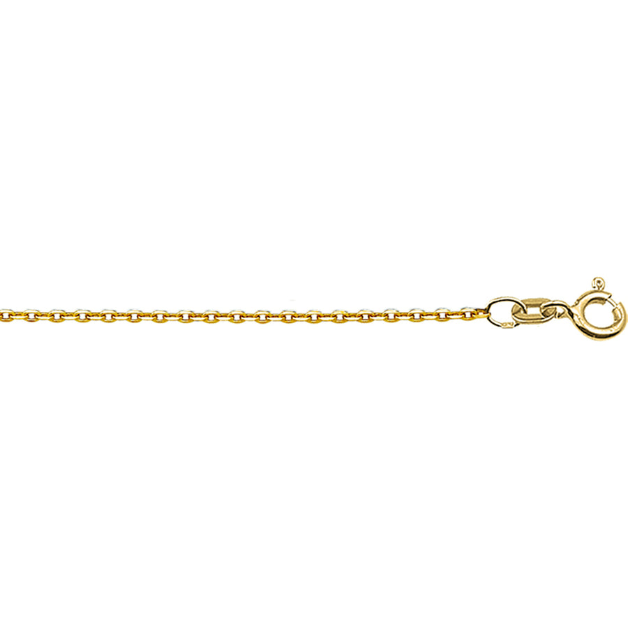 Gouden platte ankerketting 1,2 mm – 14 karaat