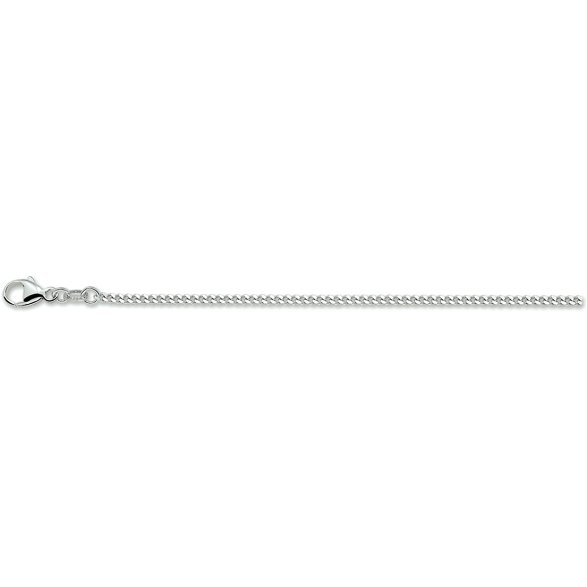 Ketting gourmette 4-zijdes geslepen 1,8 mm zilver gerhodineerd