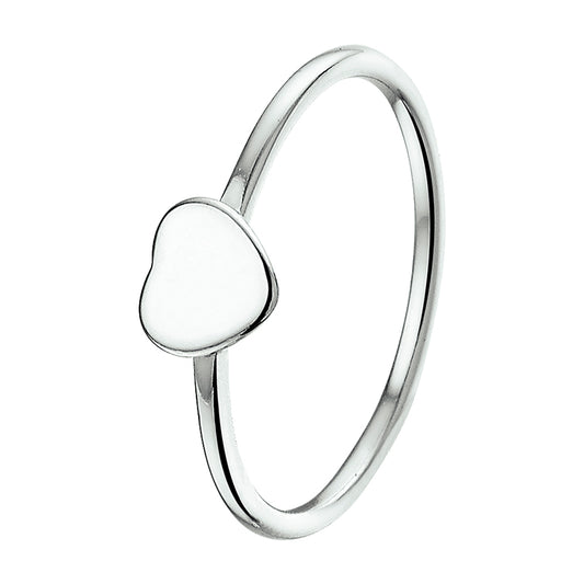 Ring hart (kindercollectie) zilver gerhodineerd