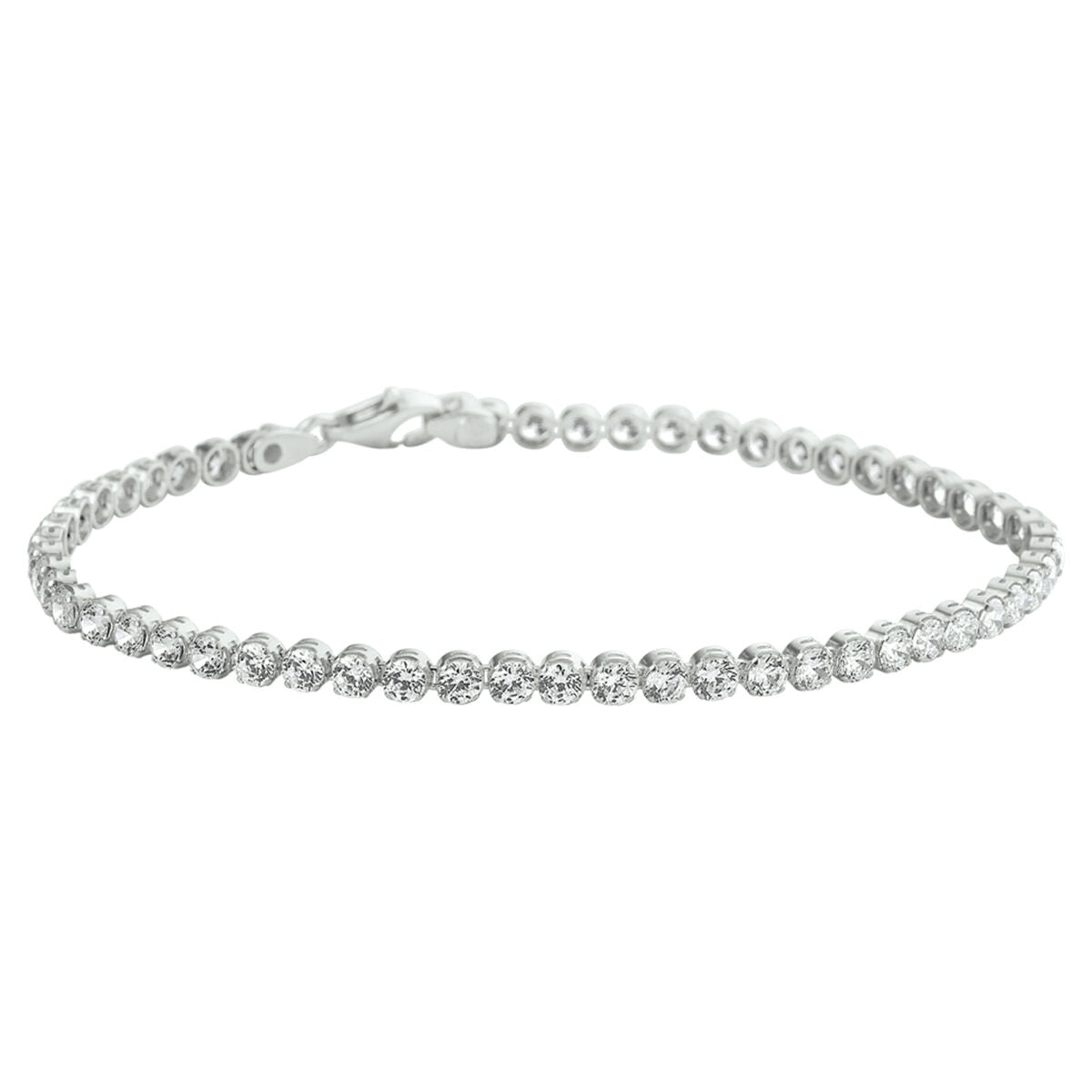 YO&NO tennisarmband zirkonia 3,0 mm zilver gerhodineerd