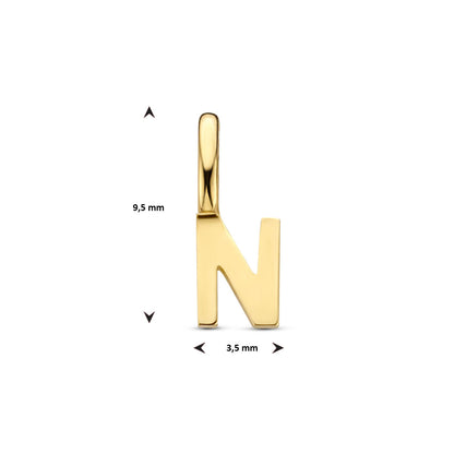 Gouden hanger letter – 14 karaat – extra foto