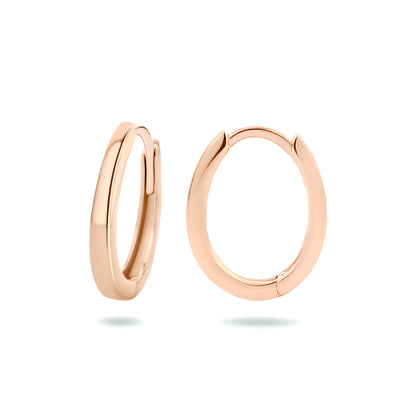 Gouden klapoorringen 13,5 mm – 14 karaat – zijaanzicht
