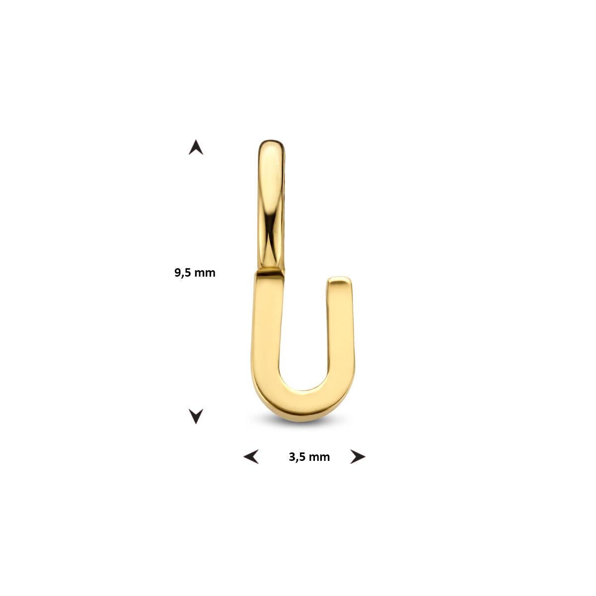 Hanger letter 14K geelgoud