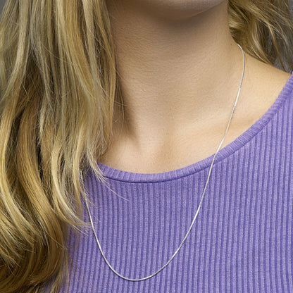 Zilveren venetiaanse ketting 1,1 mm – in het Yo&No doosje