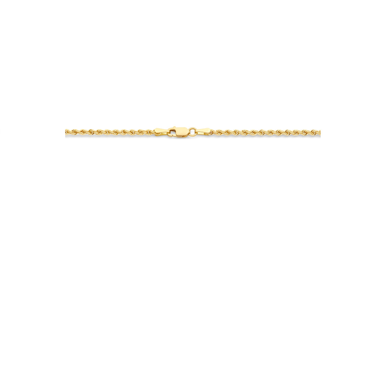 Ketting koord 4,5 mm 45 cm 14k geelgoud