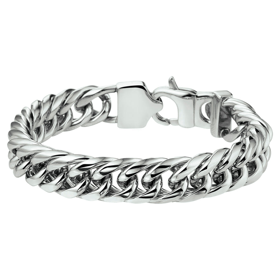 Stalen armband dubbele gourmette 11 mm