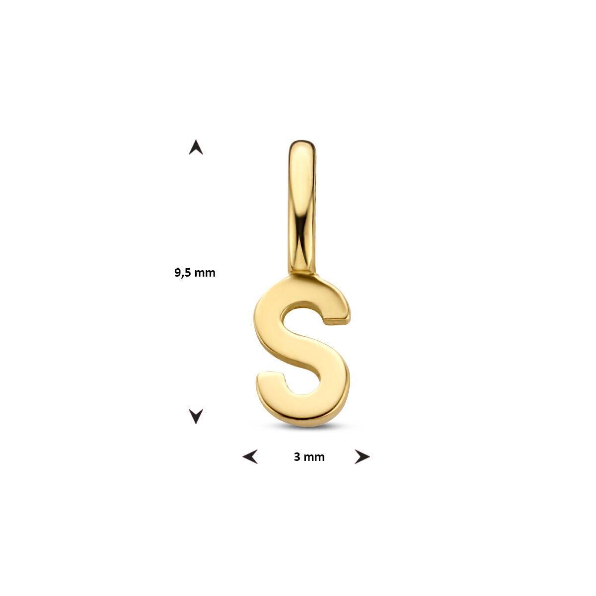 Hanger letter 14K geelgoud