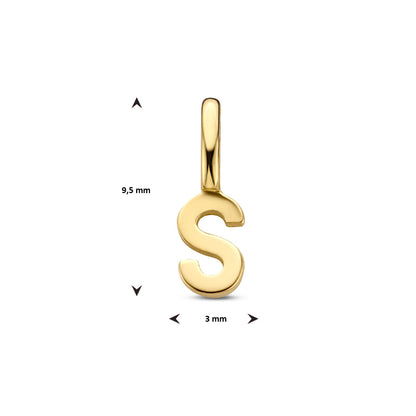 Gouden hanger letter – 14 karaat – extra foto
