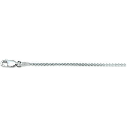 Zilveren ronde ankerketting 1,4 mm – detailfoto