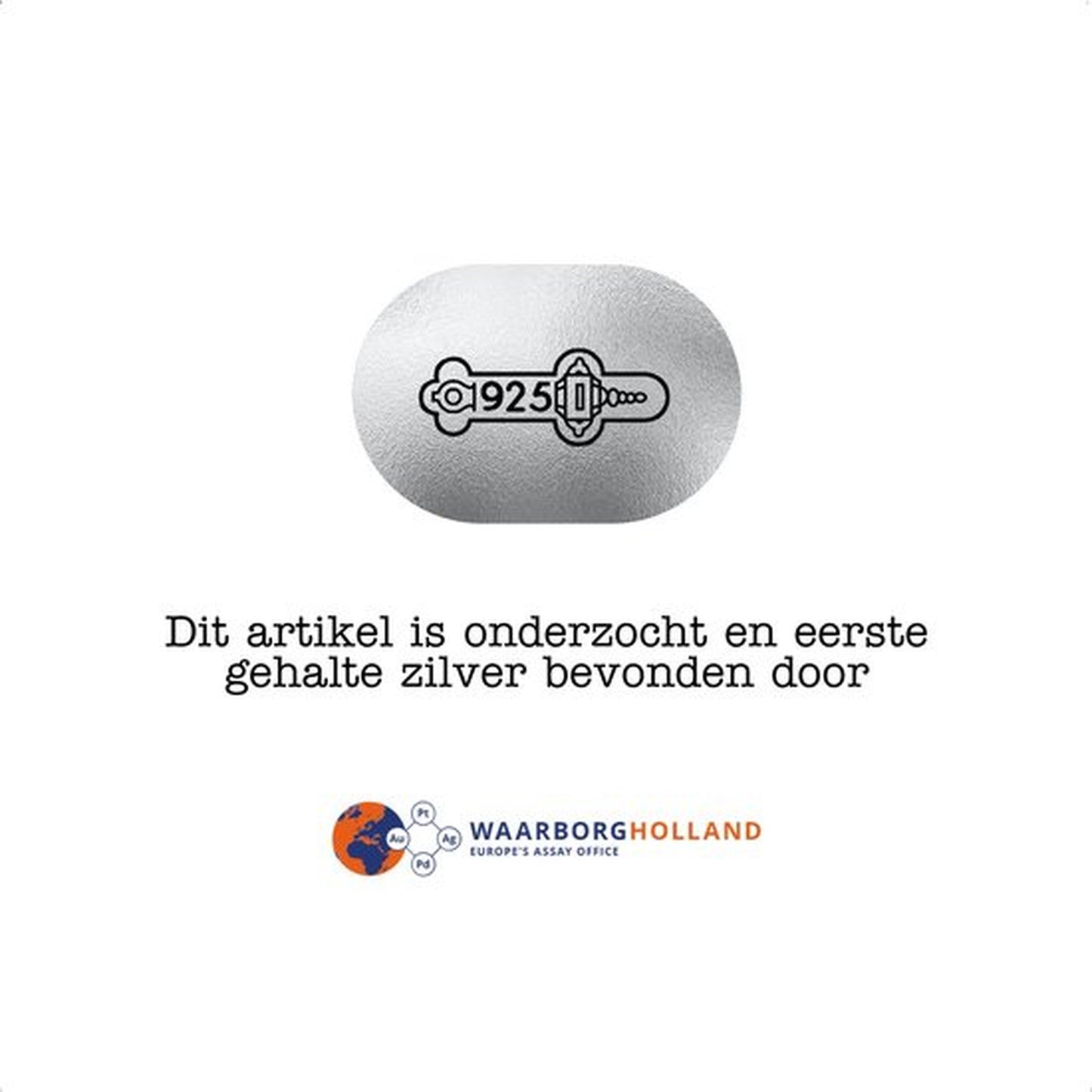 YO&NO oorknoppen balkje zilver gerhodineerd