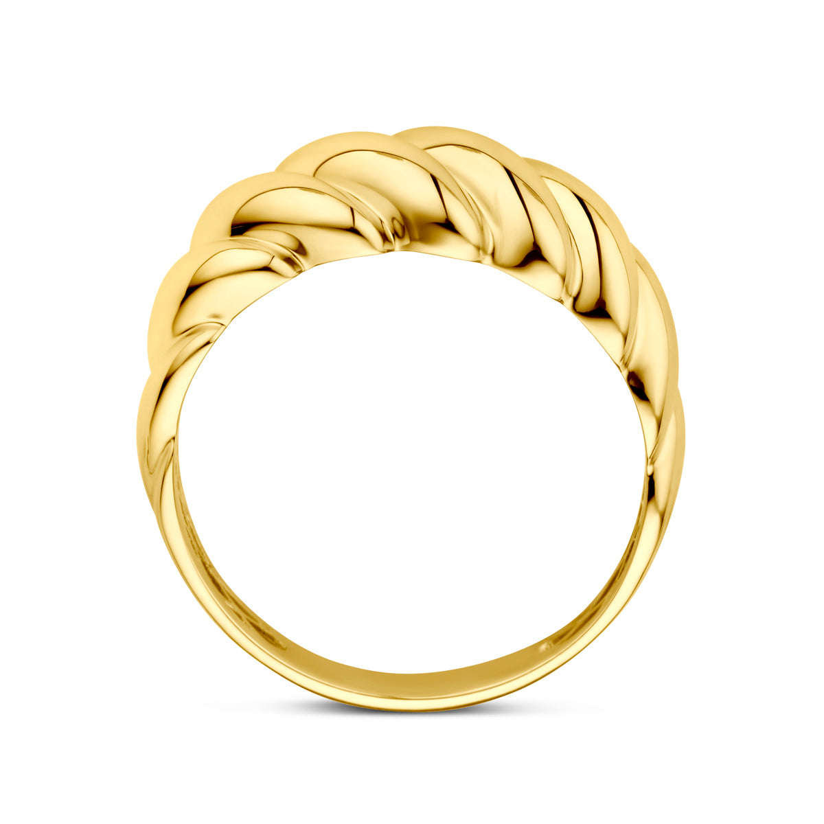 Ring gedraaid 14k geelgoud