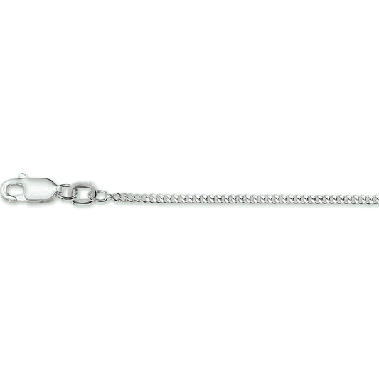 Ketting  gourmette 1,6 mm zilver wit