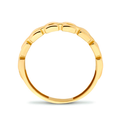 Gouden schakelring – 14 karaat – detailfoto