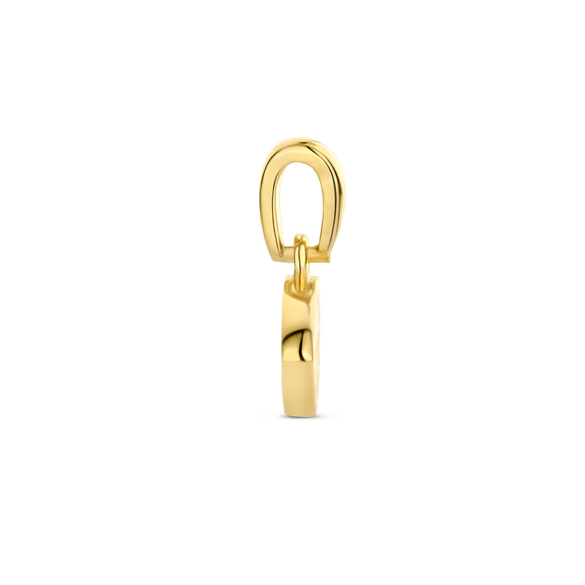 Hanger boze oog zirkonia 14k geelgoud