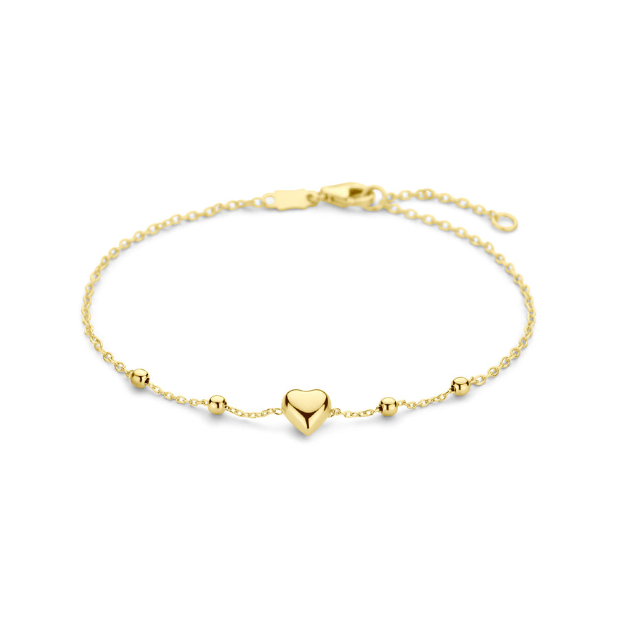 Gouden kinderarmband met hartje – 14 karaat