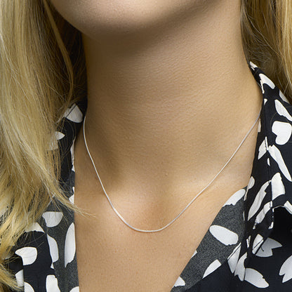 Zilveren gourmette ketting 1,2 mm, 32 tot 60 cm – vooraanzicht
