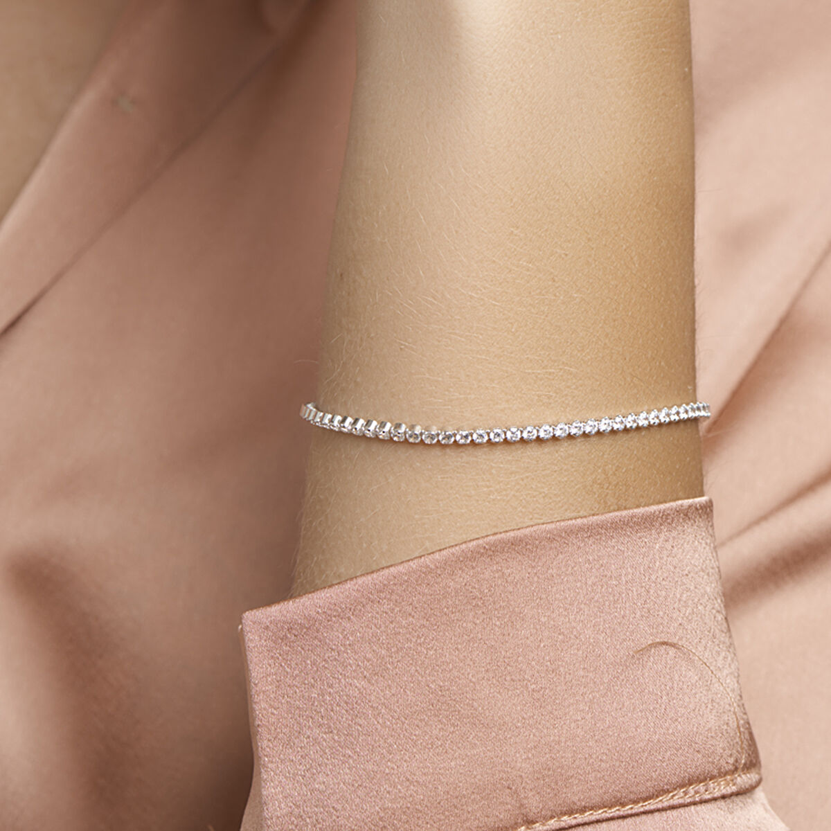 Zilveren tennisarmband 2,5 mm – vooraanzicht