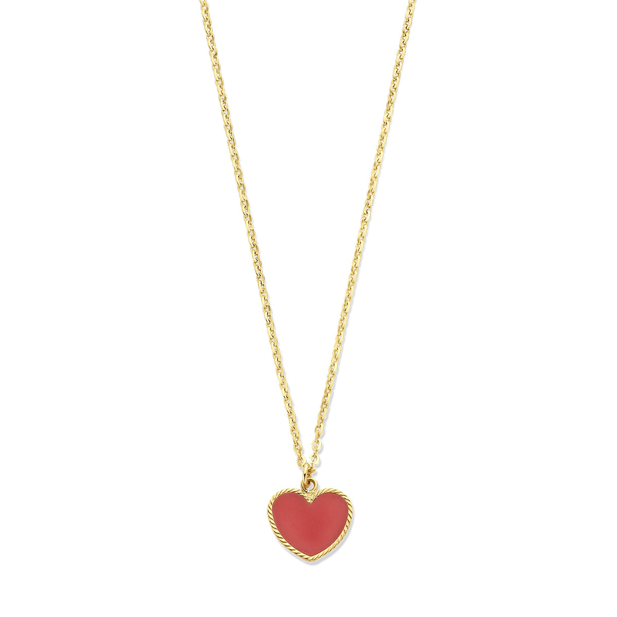 Ketting hart 14k geelgoud