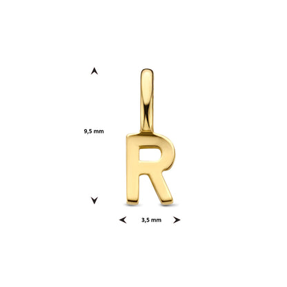 Gouden hanger letter – 14 karaat – extra foto