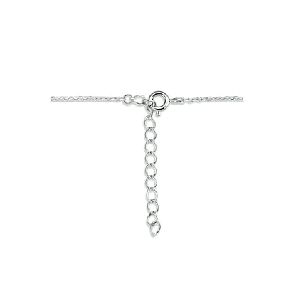 Zilveren ankerketting met zirkonia 4 mm – gedragen