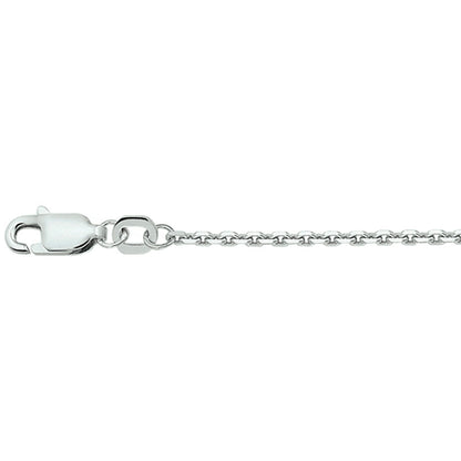 Zilveren ankerketting 1,6 mm, gediamanteerd