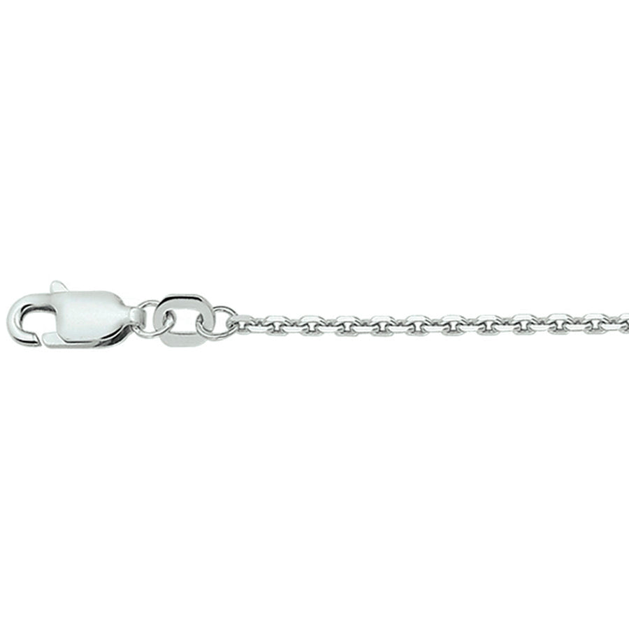 Zilveren ankerketting 1,6 mm, gediamanteerd