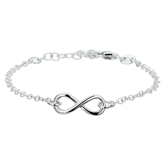 YO&NO armband infinity 17 + 2 cm zilver gerhodineerd