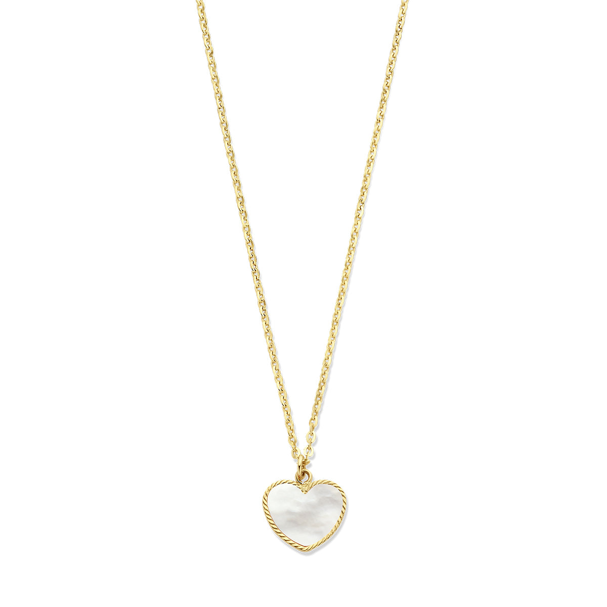 Ketting hart 14k geelgoud