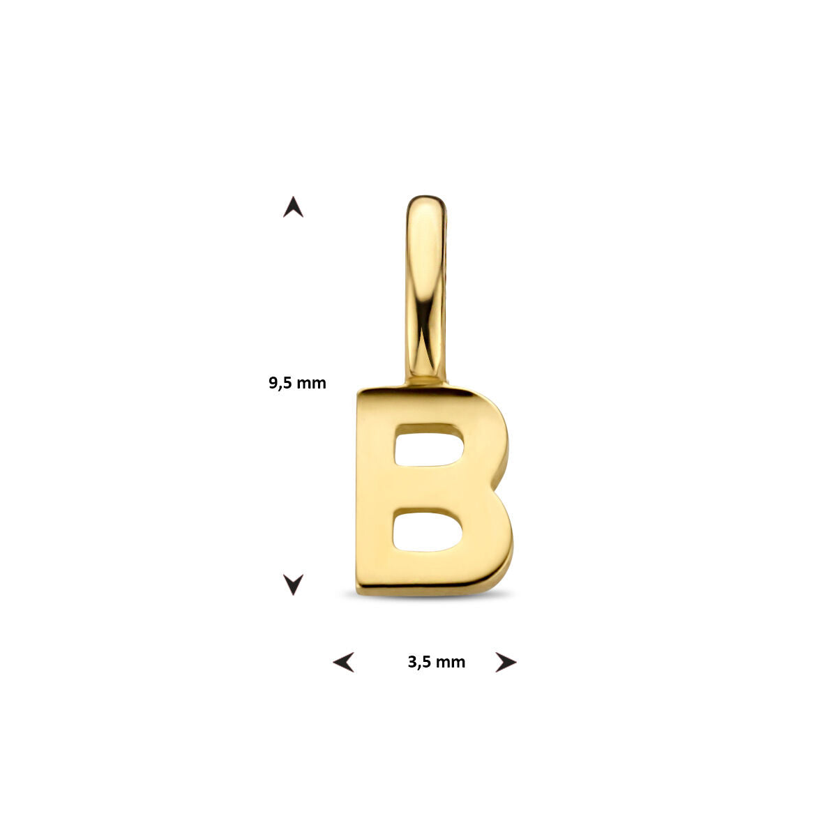 Hanger letter 14K geelgoud