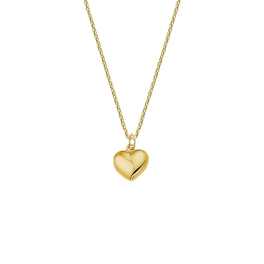 Ketting hart 41 + 4 cm 14k geelgoud