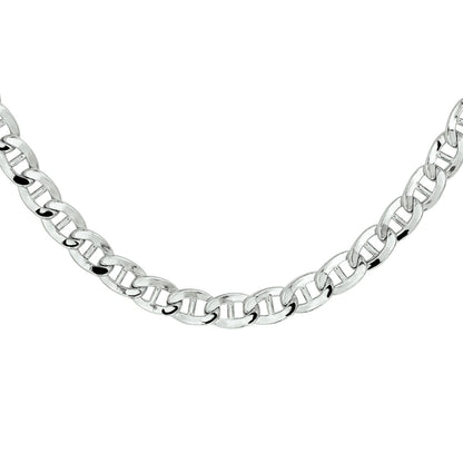 Zilveren ankerketting 6,5 mm – gedragen