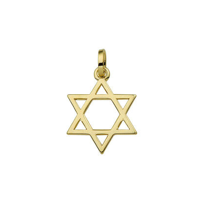 Gouden hanger davidster – 14 karaat – gedragen