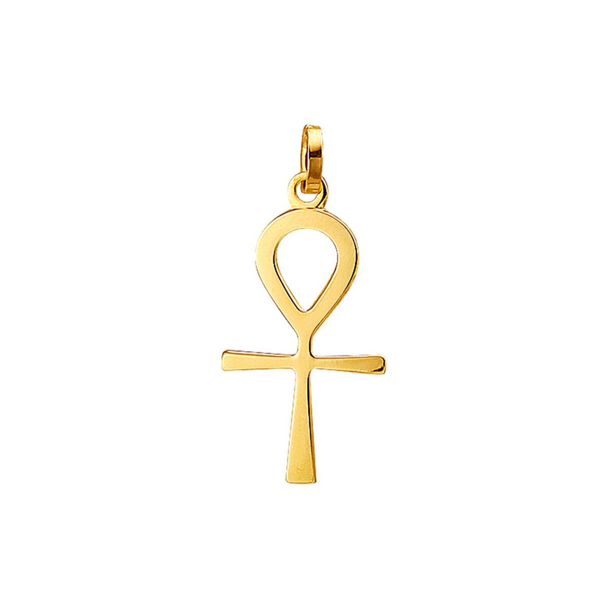 Hanger ankh kruis massief 14k geelgoud