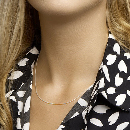 Zilveren venetiaanse ketting 0,8 mm – vooraanzicht