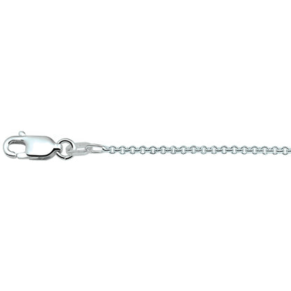 Zilveren ronde ankerketting 1,4 mm