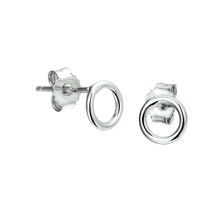Zilveren oorknopjes rondje 6 mm