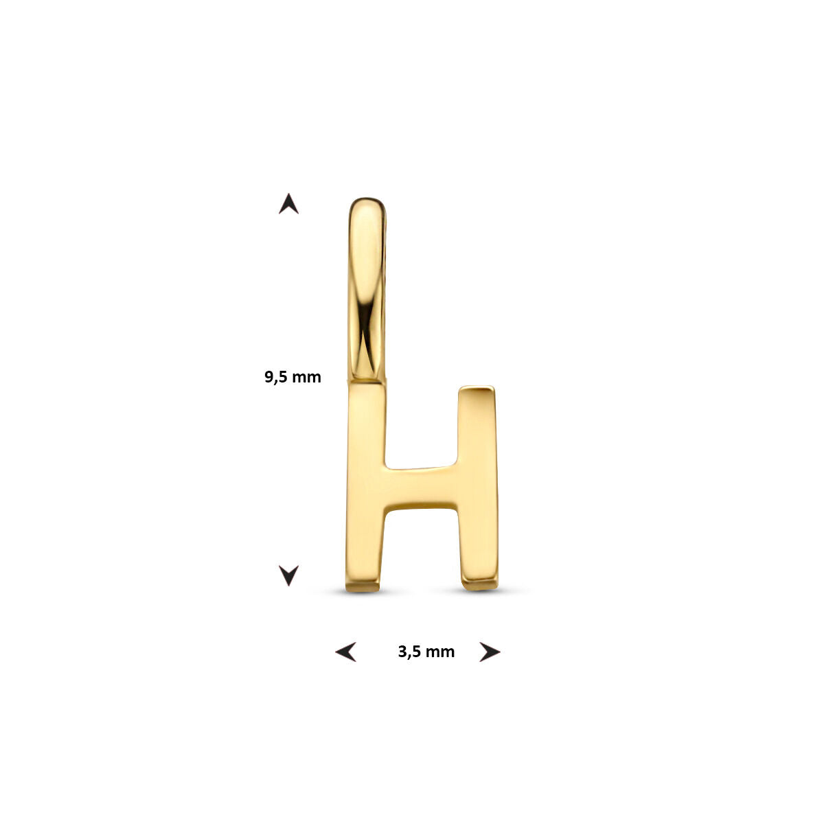 Hanger letter 14K geelgoud