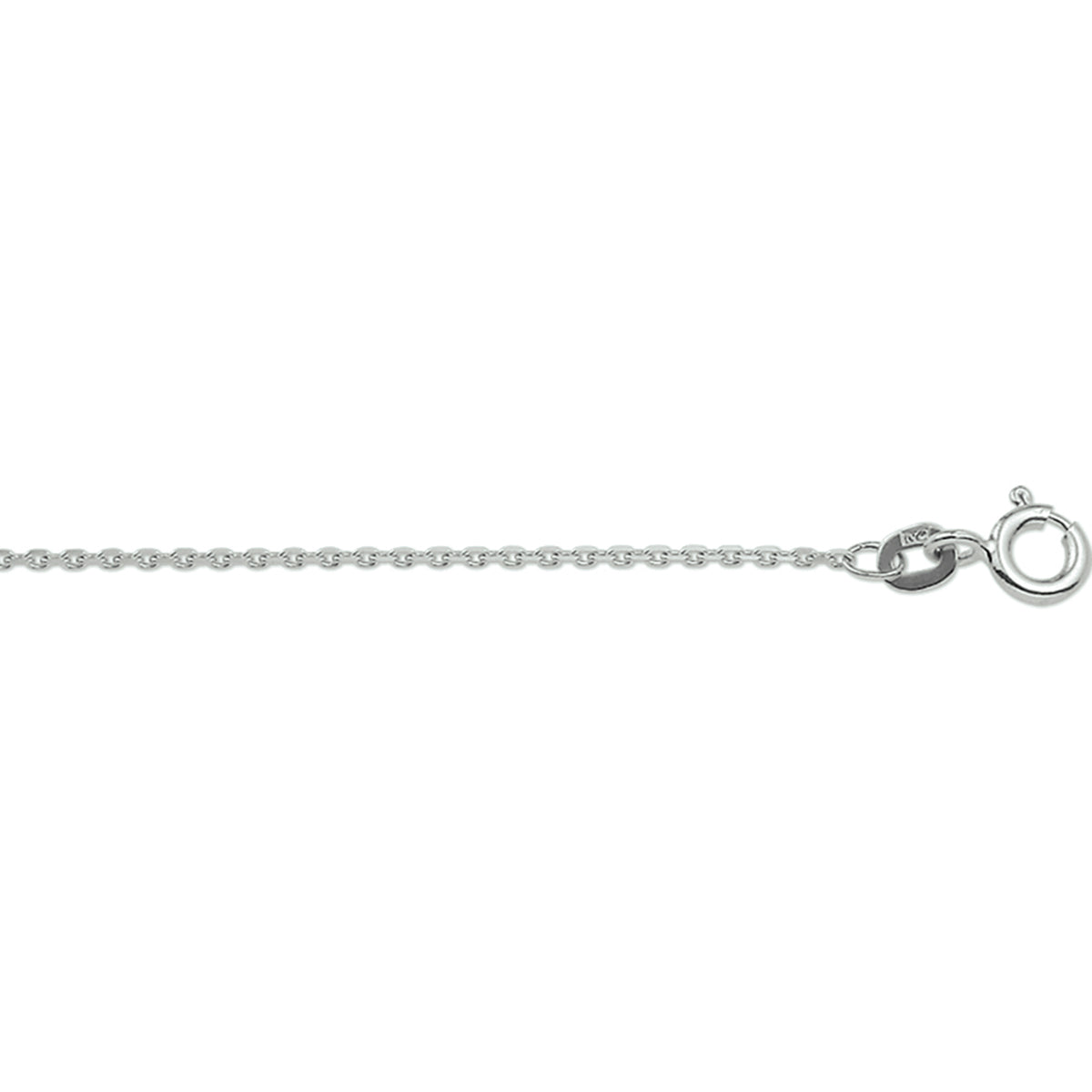 Armband of ketting anker gediamanteerd 1,1 mm 14k of 18k wit, geelgoud of rosegoud